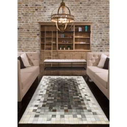 Feizy Estelle Animal Hide L9138 Grey Area Rug