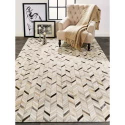 Feizy Estelle Animal Hide L9211 Grey Area Rug