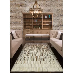Feizy Estelle Animal Hide L9214 Grey Area Rug