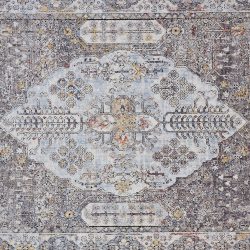 Feizy Armant Medallion 3906F Grey Area Rug