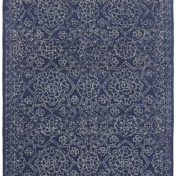 Alternative view of Feizy Modern Family Geometric Floral I8044 Blue Area Rug