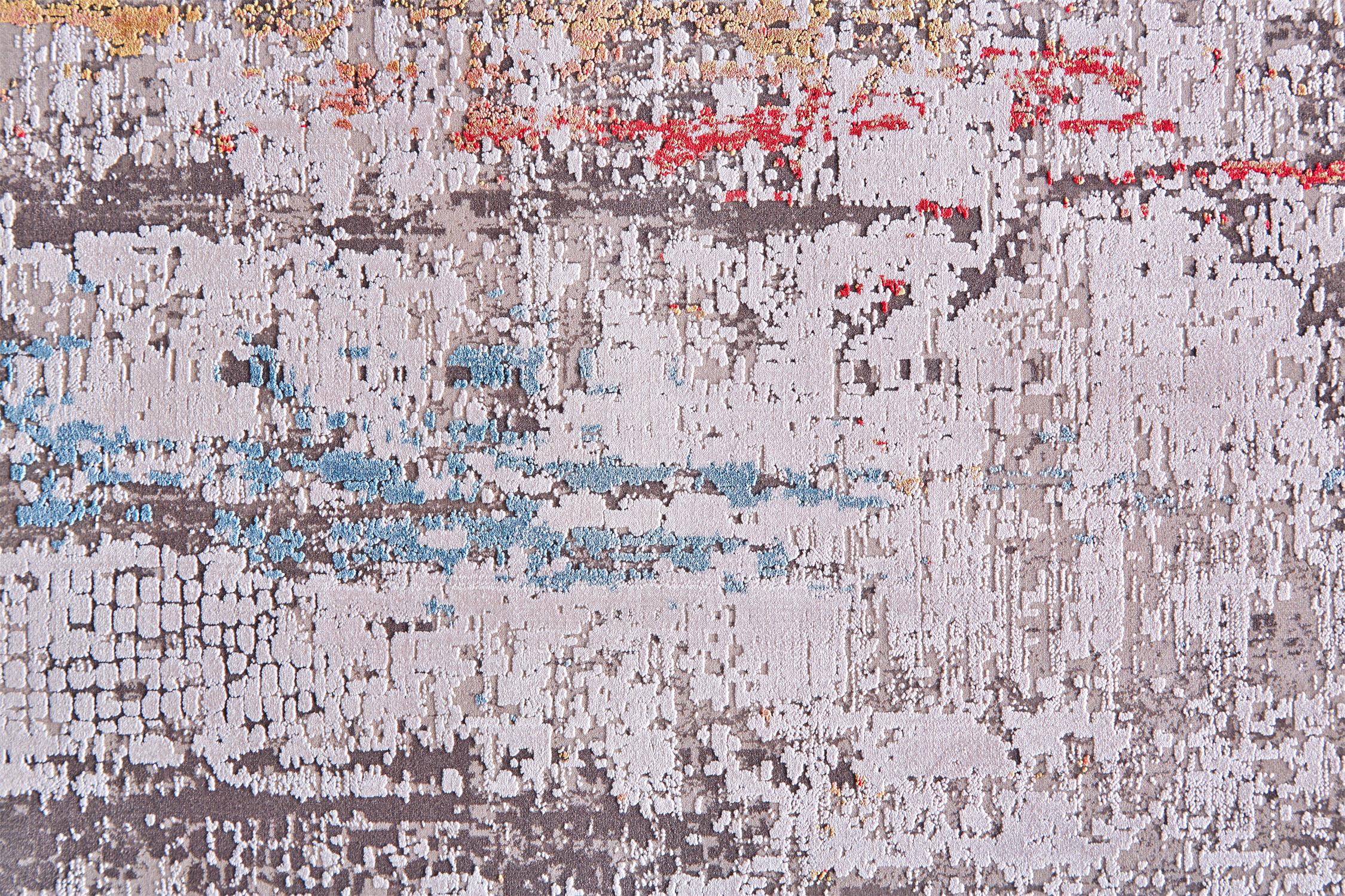 Feizy Cadiz Abstract 3903F Grey Area Rug