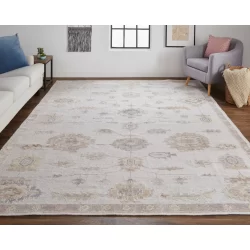 Feizy Wendover Ornamental 6846F Grey Area Rug