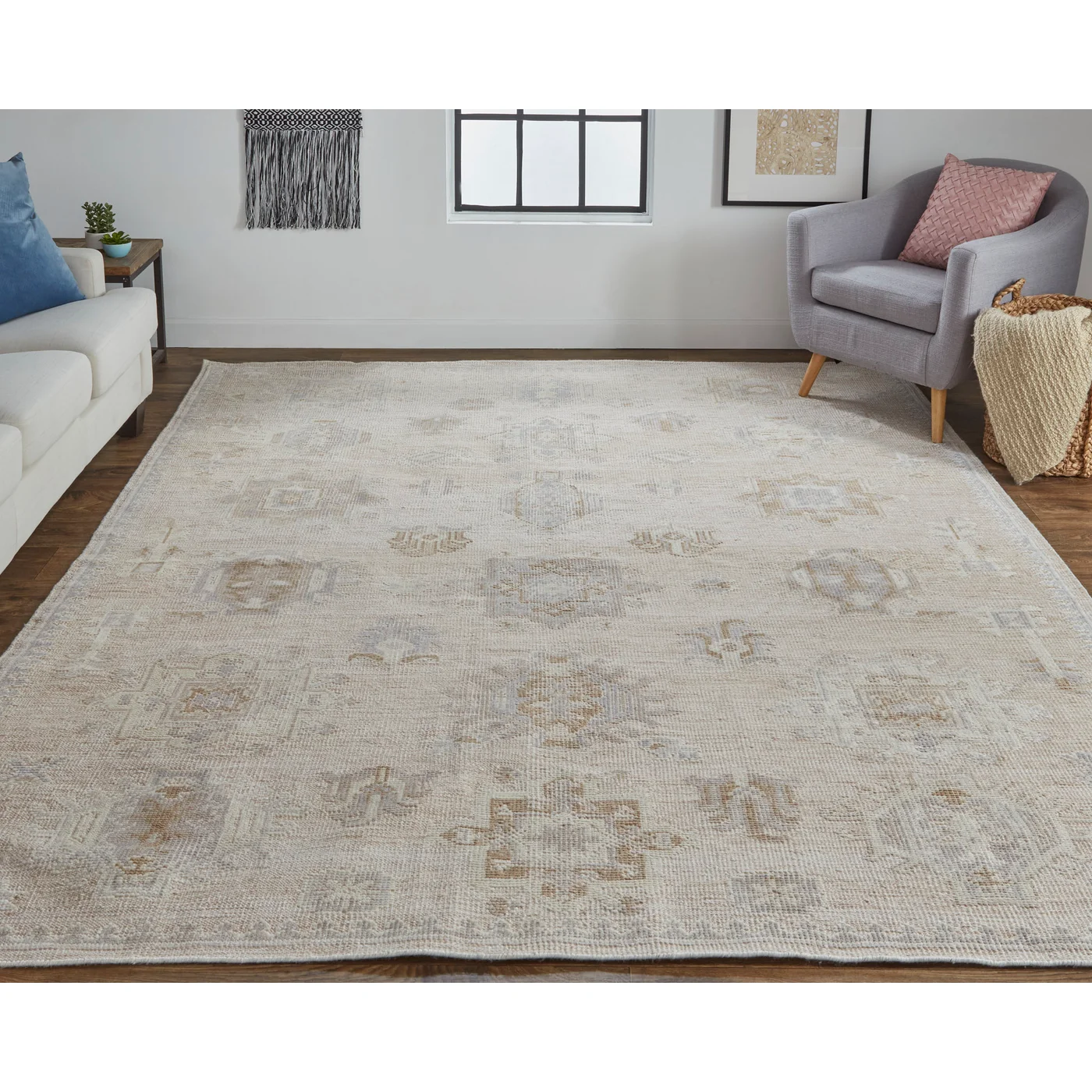 Feizy Wendover Ornamental 6858F Tan Area Rug