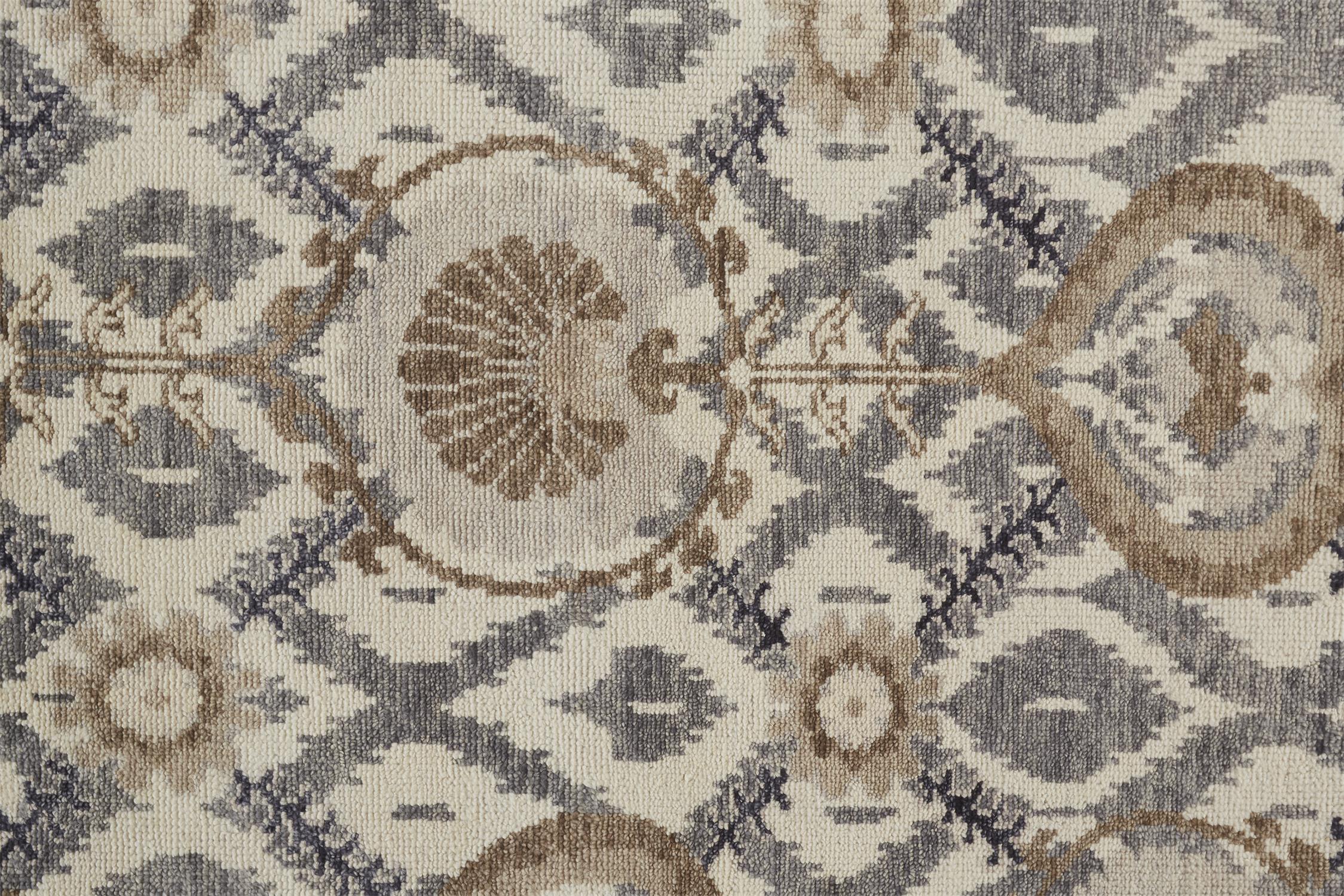 Feizy Beall Ornamental 6712F Beige Area Rug