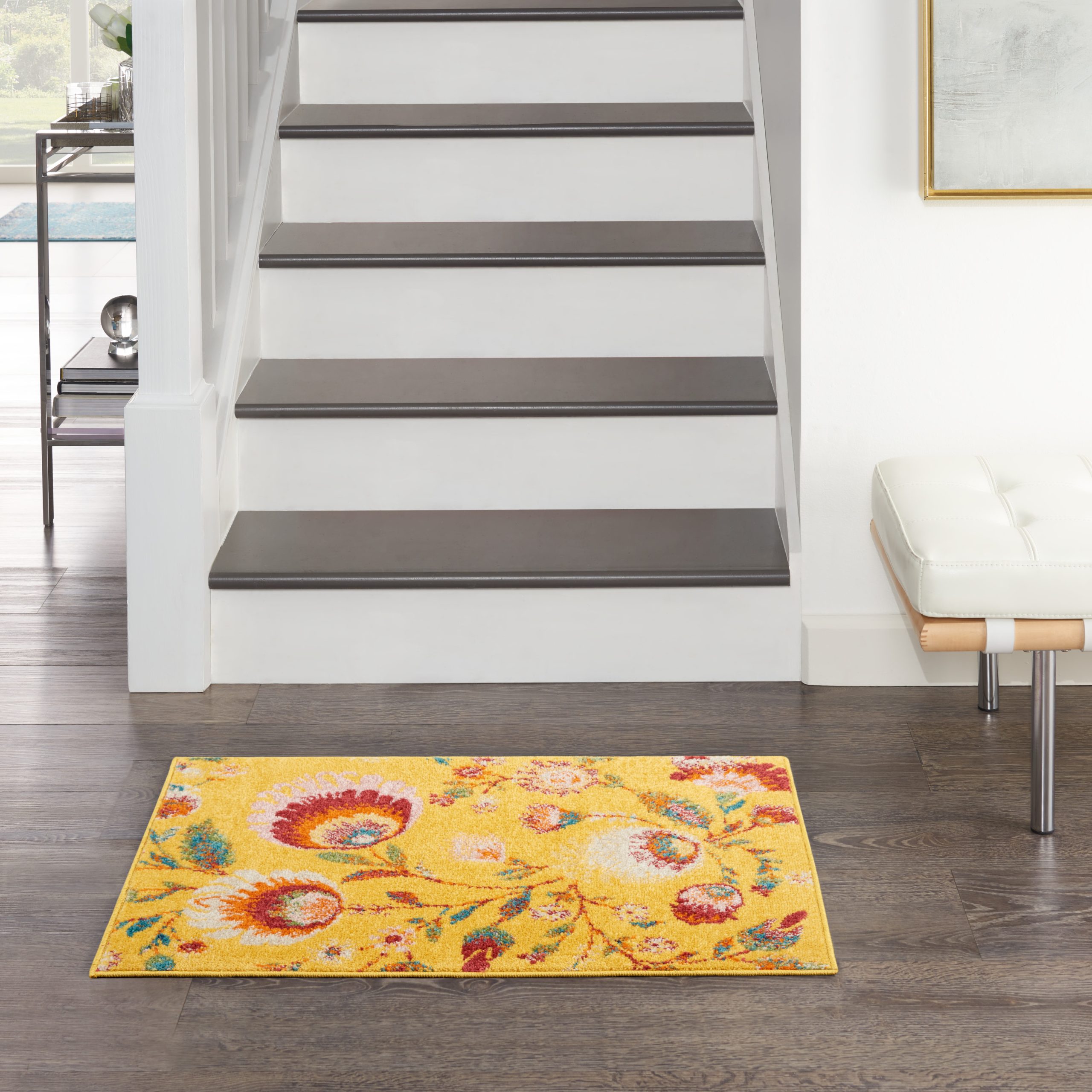 Nourison Allur ALR08 Yellow Multicolor Area Rug