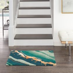 Nourison Prismatic PRS30 Emerald Area Rug