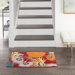 Nourison Allur ALR06 Red Multicolor Area Rug