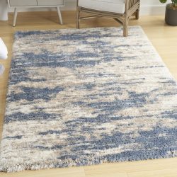 Nourison Dreamy Shag DRS10 Light Blue Grey Area Rug