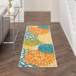 Nourison Aloha ALH05 Turquoise Multicolor Area Rug
