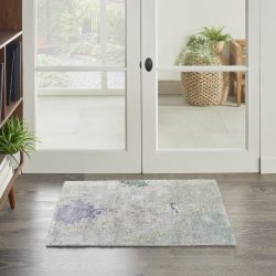 Nourison Silk Shadows SHA22 Blue Area Rug