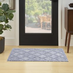 Nourison Easy Care NES01 Denim Blue Area Rug