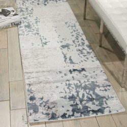 Nourison Silk Shadows SHA16 Silver Grey Area Rug