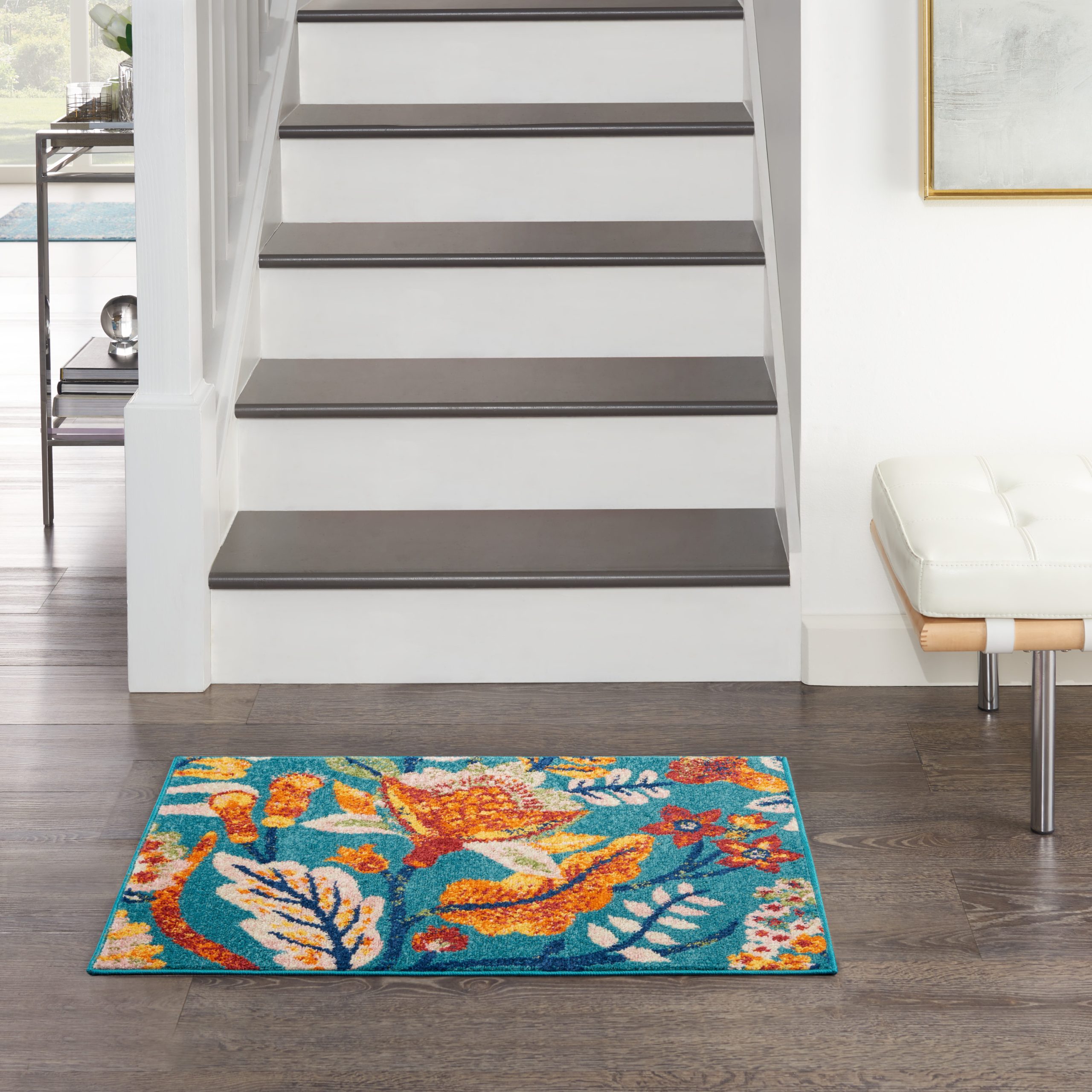 Nourison Allur ALR09 Turquoise Multicolor Area Rug
