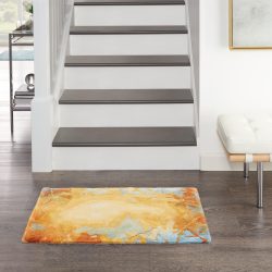 Nourison Prismatic PRS29 Gold Area Rug