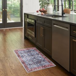 Nourison Grand Washables GRW06 Blue Brick Area Rug