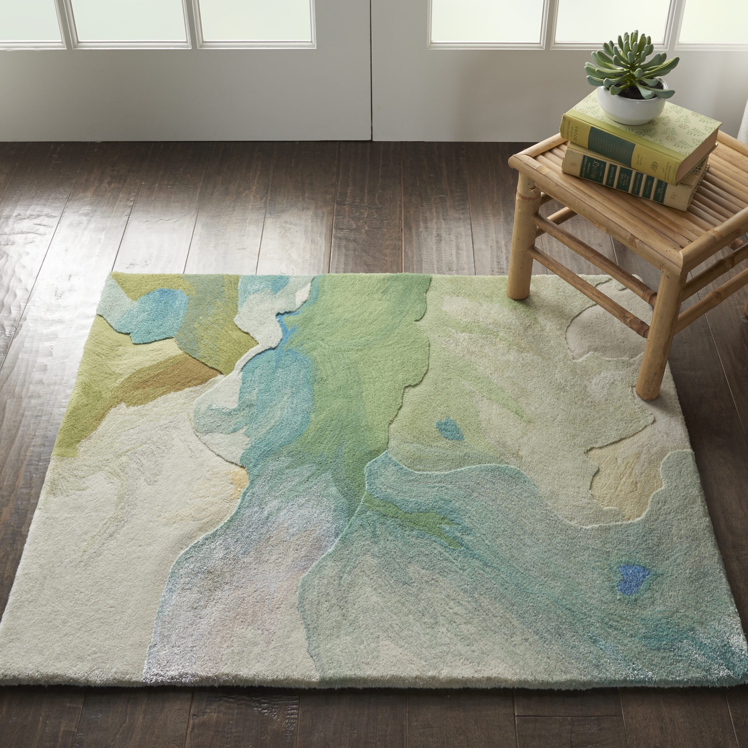 Nourison Prismatic PRS16 Seafoam Area Rug