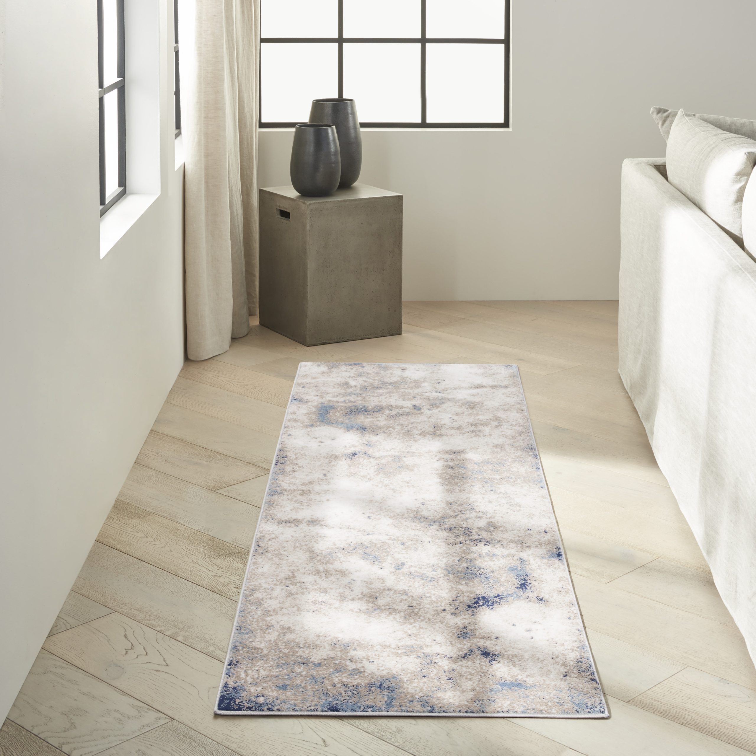 Calvin Klein CK022 Infinity IFN05 Ivory Grey Blue Area Rug