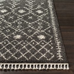 Alternative view of Surya Berber Shag BBE-2308 Charcoal Area Rug