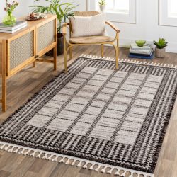 Alternative view of Surya Blackburn BBN-2309 Black Area Rug