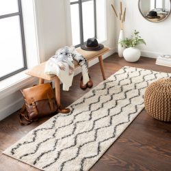 Surya Beni Shag BSH-2301 Black Area Rug
