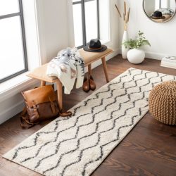 Surya Beni Shag BSH-2302 Black Area Rug