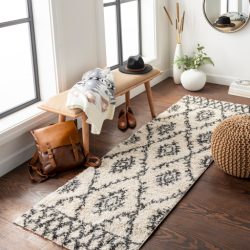 Surya Beni Shag BSH-2303 Black Area Rug