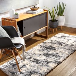 Alternative view of Surya Eskimo Shag ESG-2301 Black Area Rug
