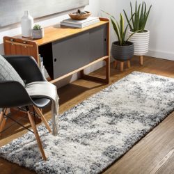 Alternative view of Surya Eskimo Shag ESG-2311 Black Area Rug