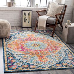 Alternative view of Surya Floransa FSA-2347 Aqua Area Rug