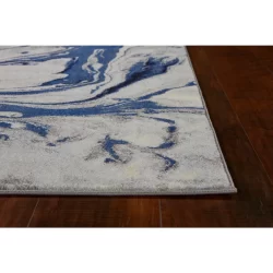 Alternative view of Kas Illusions 6201 Blue Area Rug