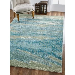 Alternative view of Kas Illusions 6220 Blue Area Rug