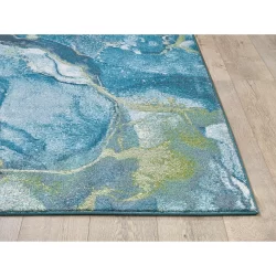 Alternative view of Kas Illusions 6225 Blue Area Rug