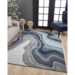 Kas Illusions 6227 Blue Area Rug