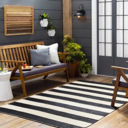 Alternative view of Surya Picnic PIC-4005 Black Area Rug