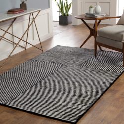 Surya Quartz QTZ-5037 Black Area Rug