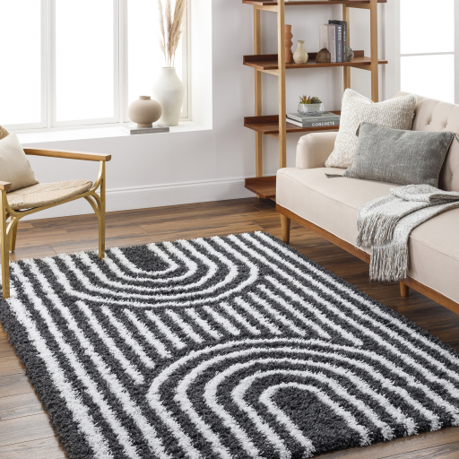 Surya Urban Shag USG-2318 Black Area Rug