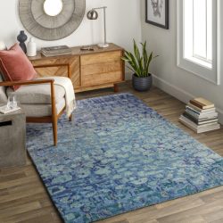 Alternative view of Surya Watercolor WAT-5005 Denim Area Rug