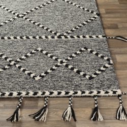 Alternative view of Surya Zanafi Tassels ZTS-2302 Black Area Rug