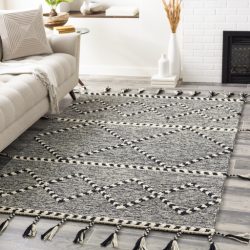 Surya Zanafi Tassels ZTS-2302 Black Area Rug
