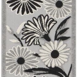 Alternative view of Nourison Aloha ALH33 Black White Area Rug