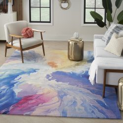 Nourison Prismatic PRS37 Blue Multicolor Area Rug