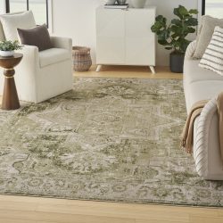 Nourison Astra Machine Washable ASW12 Ivory Green Area Rug