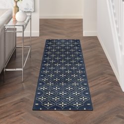 Nourison Nourison Essentials NRE04 Navy Ivory Area Rug