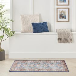 Nourison Fulton FUL08 Blue Ivory Area Rug