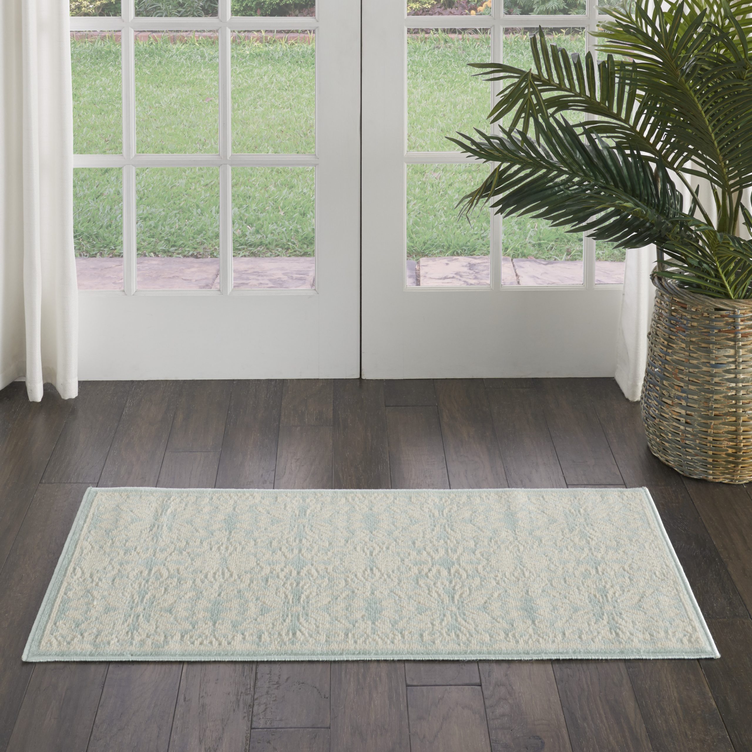 Nourison Jubilant JUB06 Ivory Green Area Rug