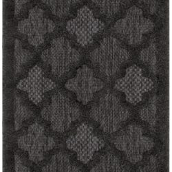 Alternative view of Nourison Easy Care NES01 Charcoal Black Area Rug
