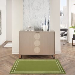 Nourison Nourison Essentials NRE02 Green Ivory Area Rug