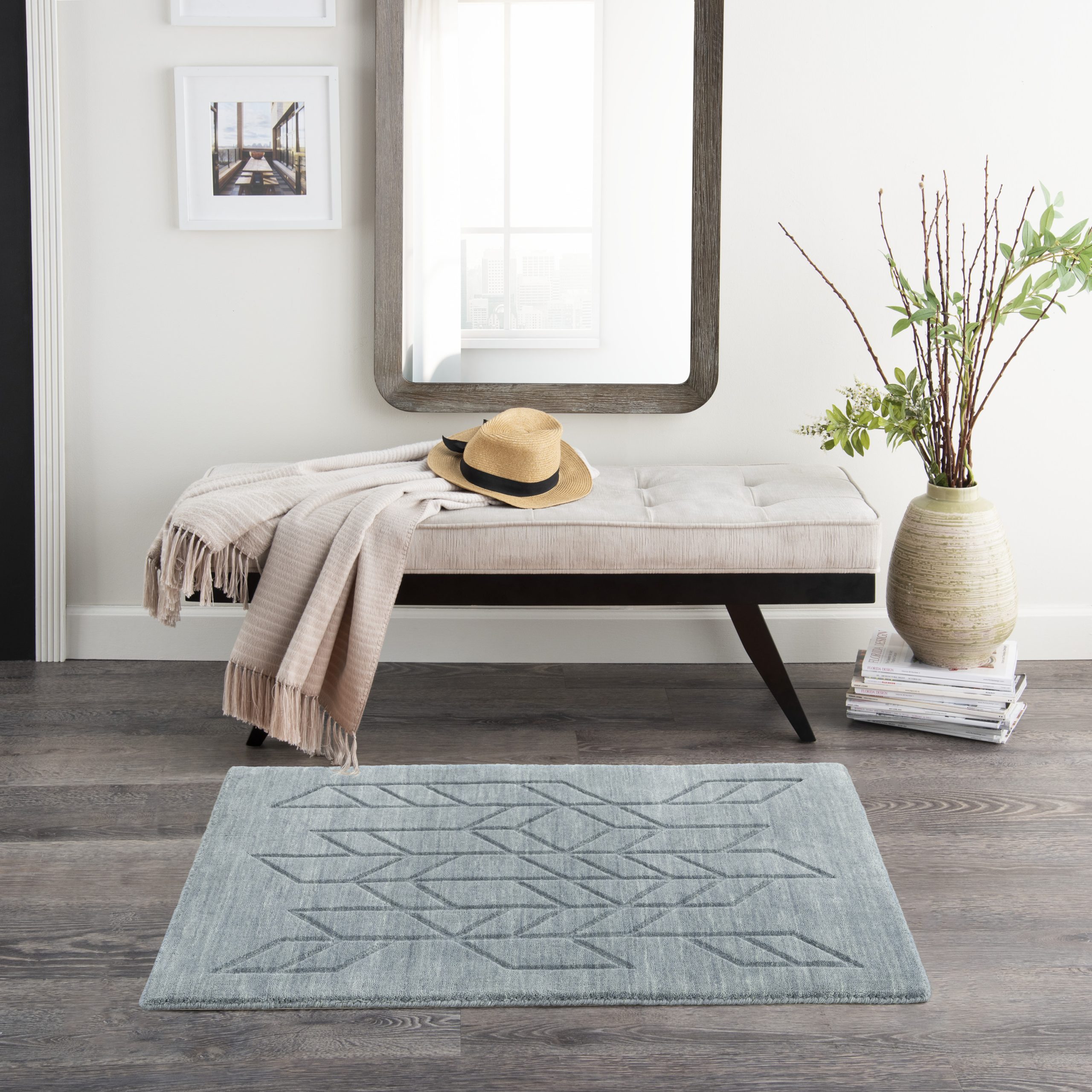 Nourison Alessia ALE01 Blue Area Rug