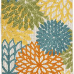 Alternative view of Nourison Aloha ALH05 Turquoise Area Rug